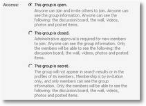 Group Access Options