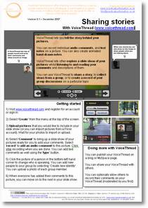 Sharing stories with voice thread