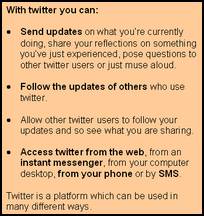 With Twitter you can...